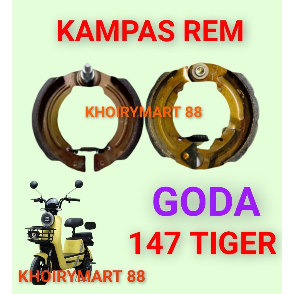 kampas rem goda  147 tiger kampas rem sepeda listrik goda  147 tiger