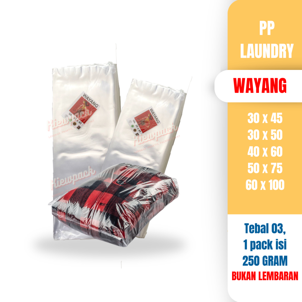 Plastik Laundry - Kantong Plastik PP - Plastik Laundry Wayang - Plastik PP Wayang - Plastik Laundry 