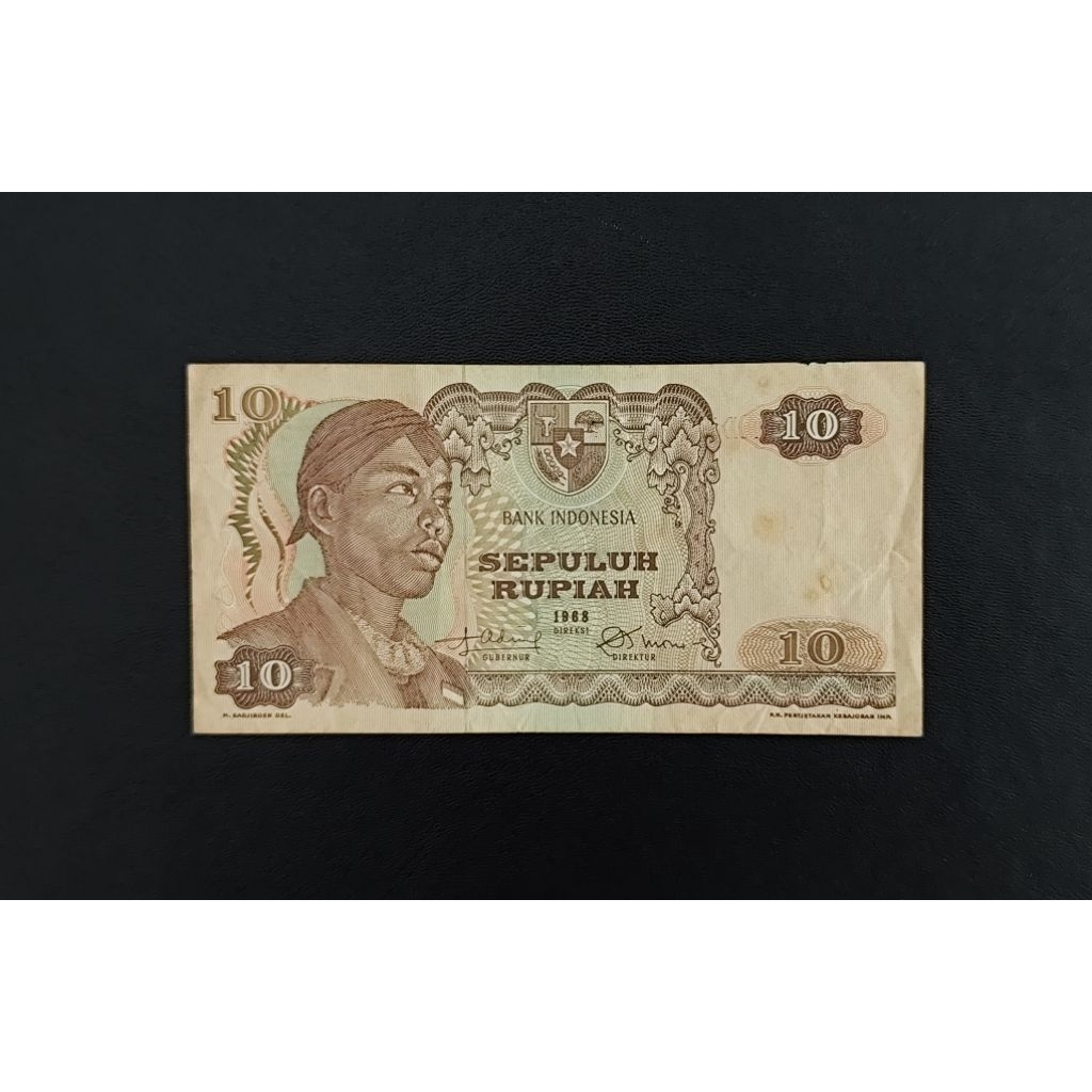Uang Kuno 10 Rupiah Seri Sudirman tahun 1968