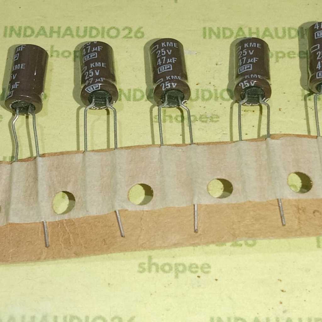 RENCENG 47uf 25v bp bipolar 47uf 25v d6x12mm BP elko kapasitor elco persamaan dari np nonpolar
