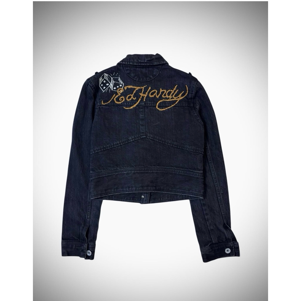 LINK COO ED HARDY STYLE DENIM JACKET