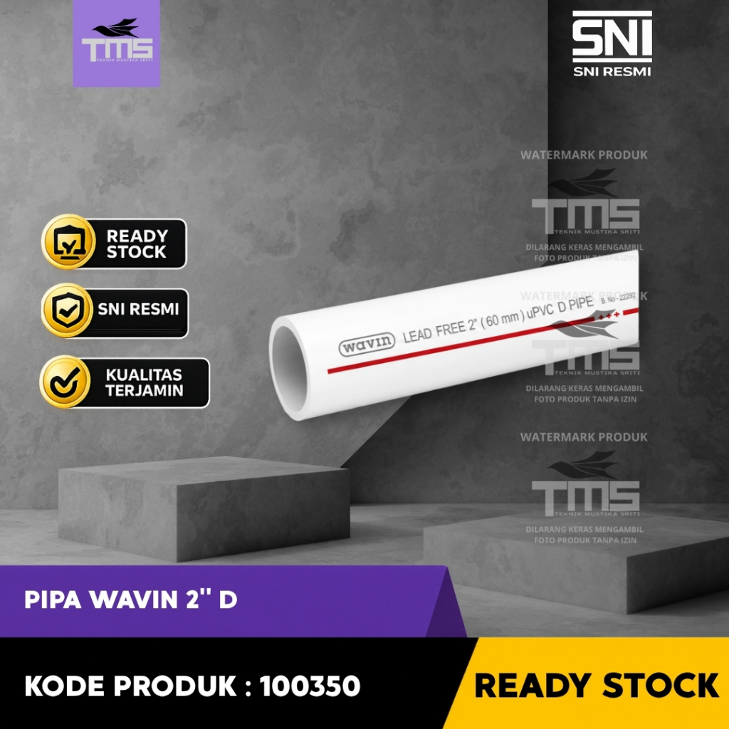 Pipa PVC Wavin 2 Inch D 4 Meter Pipa Paralon SNI Original Ready Stock