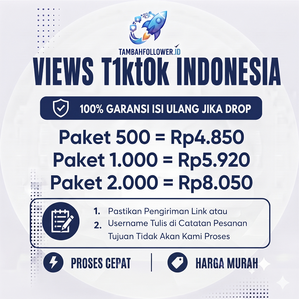 Viewers T1kt0k Views Real Akun Indonesia - 100% Bergaransi Isi Ulang Bila Drop