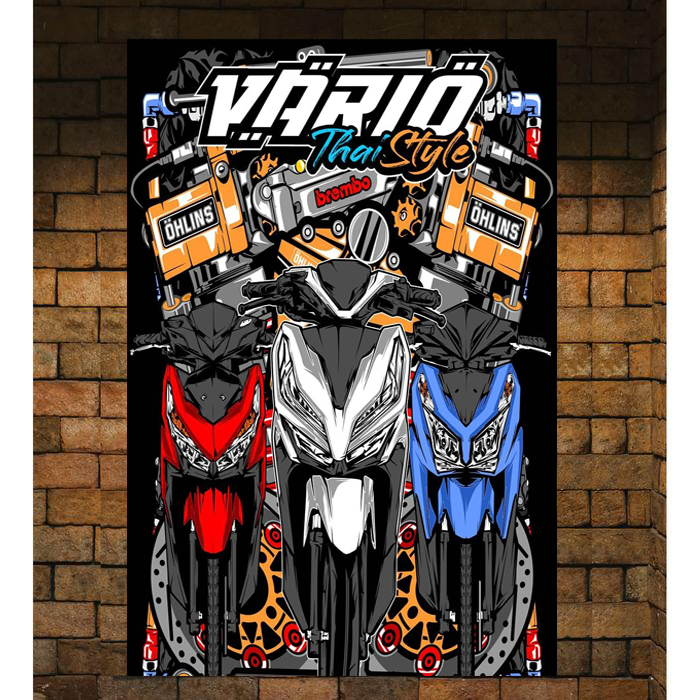 Poster Motor HONDA VARIO 160 150 Team Vario