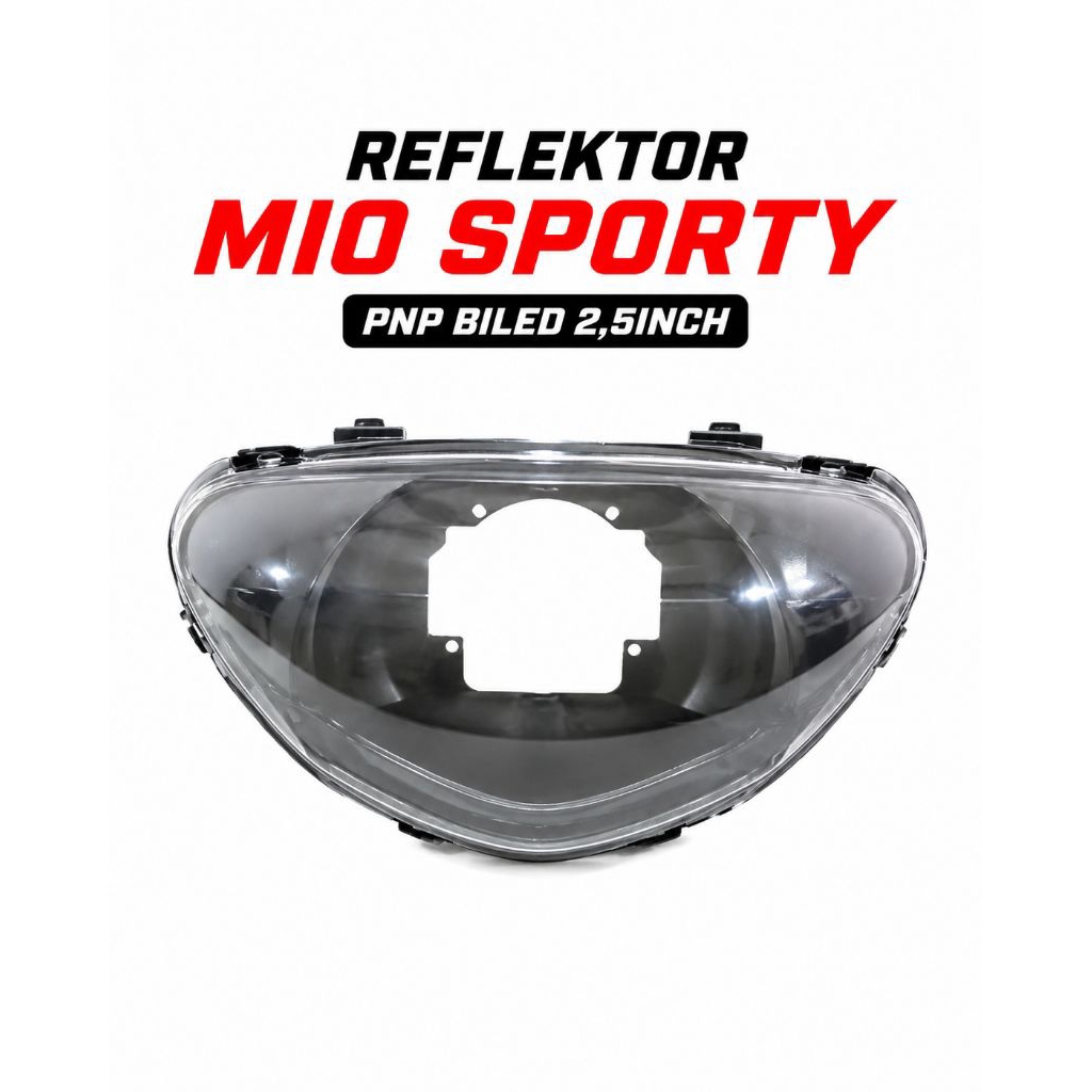 Reflektor lampu depan mio sporty pnp biled 2,5inch Aes Ibright Mkl Cr7 satu set sama mika