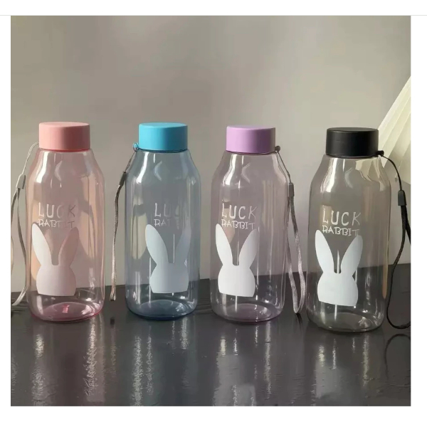 BOTOL MINUM PLASTIK//BOTOL MINUM UNIK BLESS LUCK /RABBIT 350 Ml, 500 Ml
