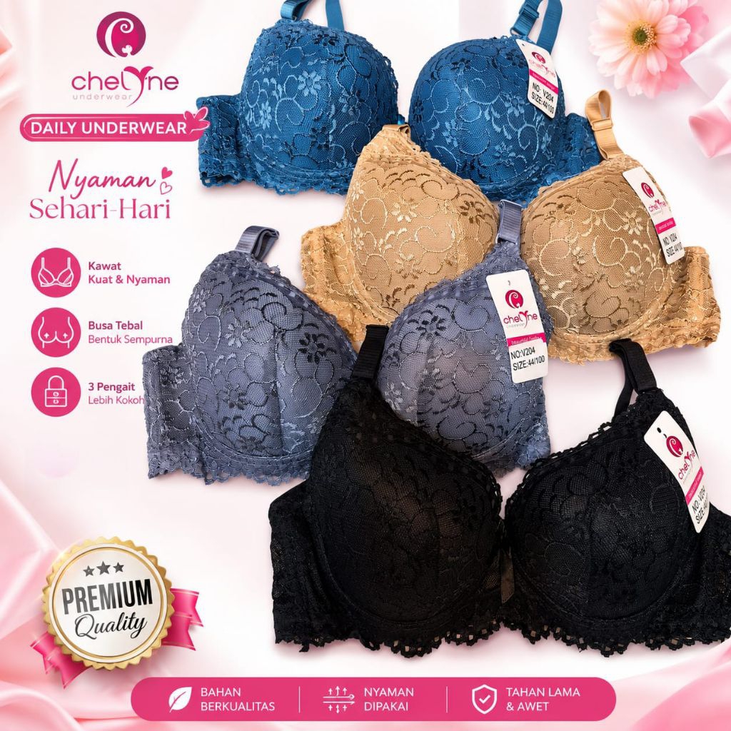 Bra Import CHELYNE Kait 3 // Bra Push up Kawat Renda