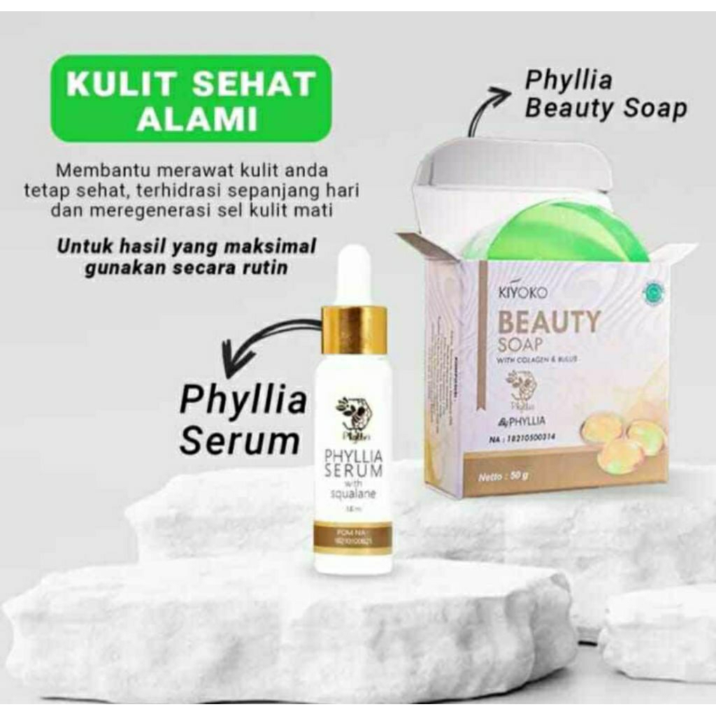 paket  plumeria bundling serum+ sabun kiyoko  beauty soap by phyllia  BPOM