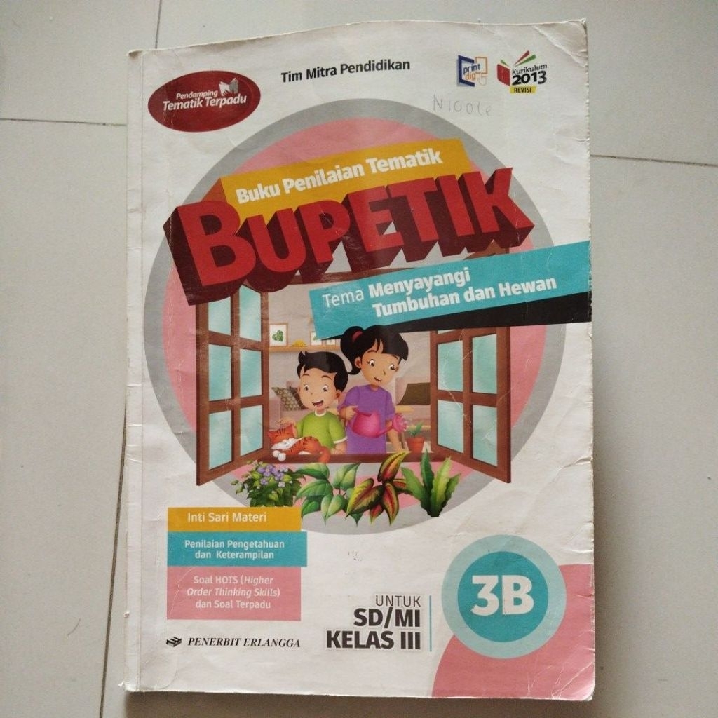 Bupetik 3B kelas 3 SD- Erlangga - Kurikulum 2013 Revisi- Bekas