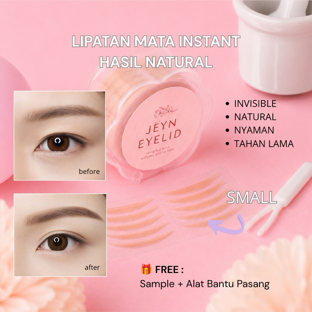 JEYN Eyelid Tape Small Roll Invisible | Skot Mata Transparant Natural Double Eyelid Lipatan Mata