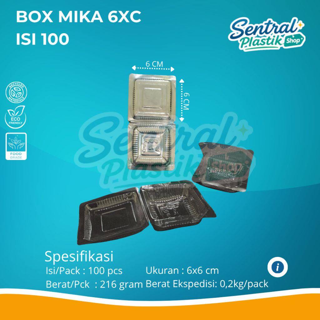 Mika Plastik MMPG 6xc | Mika Kue Makanan Uk 6XC @100pcs