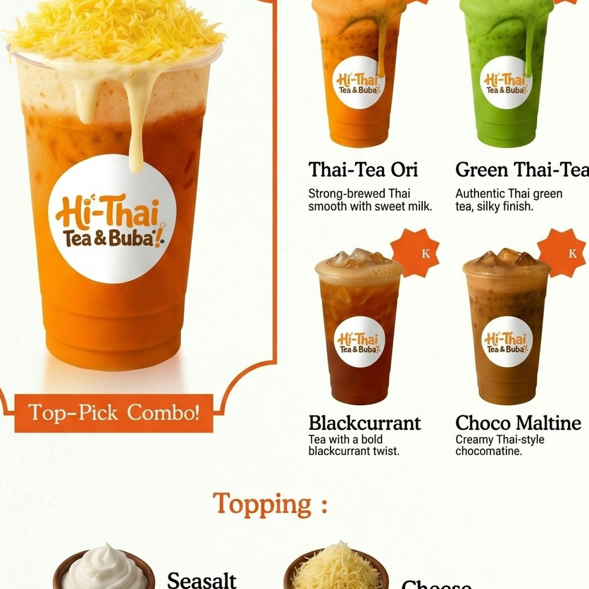 Paket Tester Franchise Hi-Thai Tea & Buba Paket Kemitraan Lengkap Usaha Minuman Kekinian