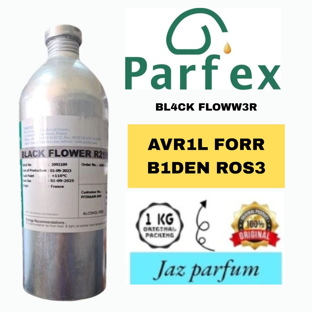 1kg black flower by parfex parfum bibit murni avril segel