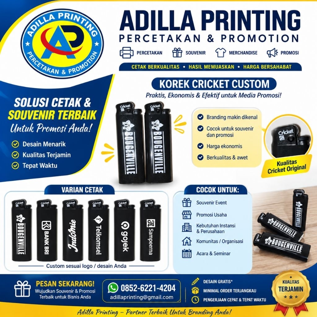 korek criket custom/sabon korek/korek api