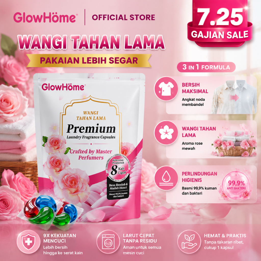 [PAYDAY SALE 7.25] Laundry Pods 3in1 Premium | Deterjen Kapsul Praktis Sekali Pakai, 10X Kekuatan Me