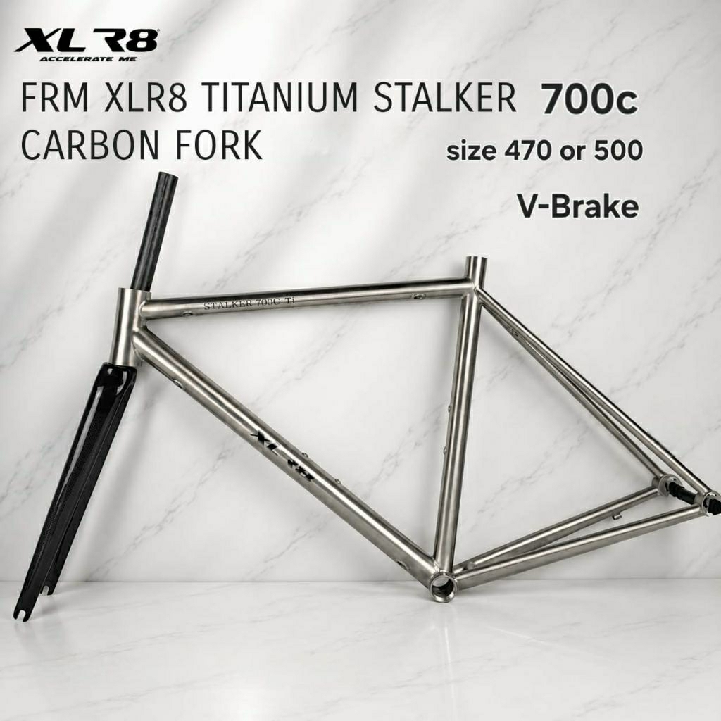 Frame Titanium Fork Carbon XLR8. STALKER RIMBRAKE ROADBIKE