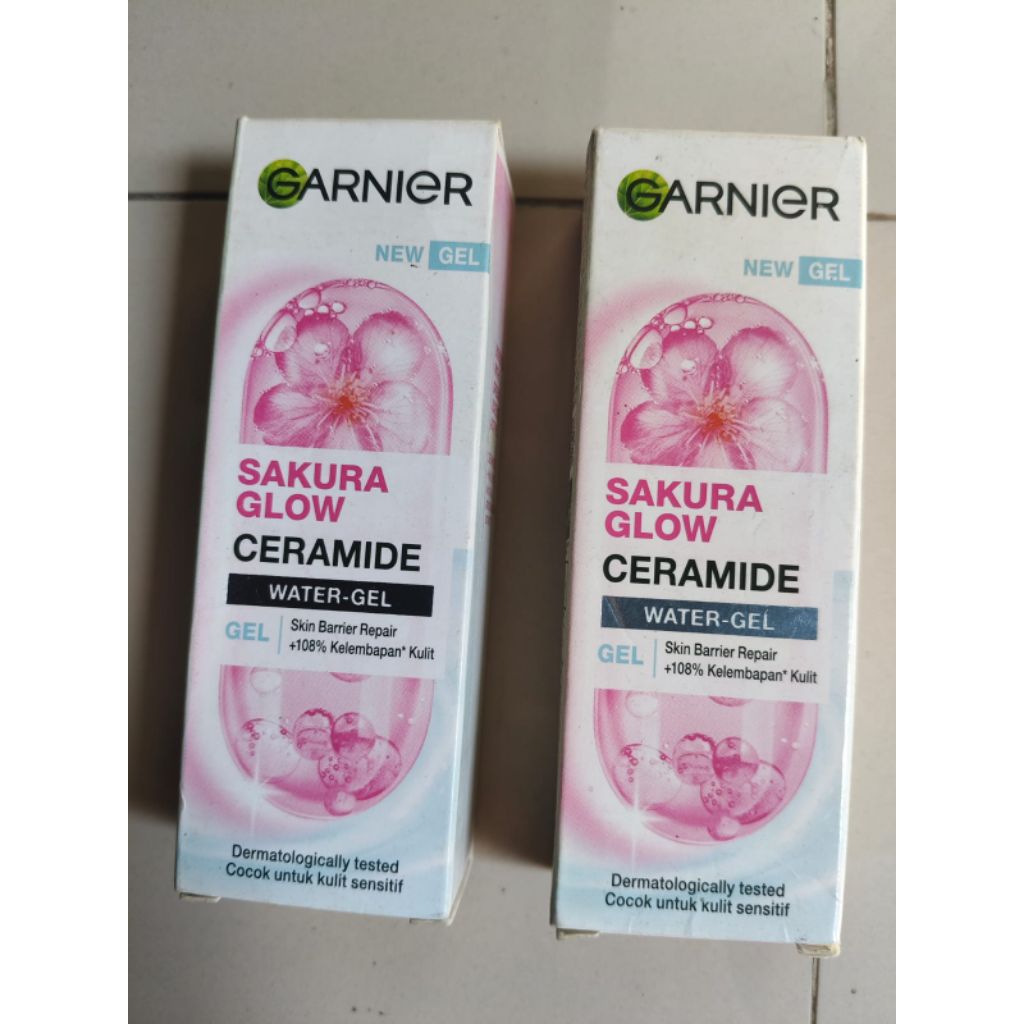 ~zahraniDHshop~(paket hemat 2pcs) Garnier  water gel sakura glow 20ml
