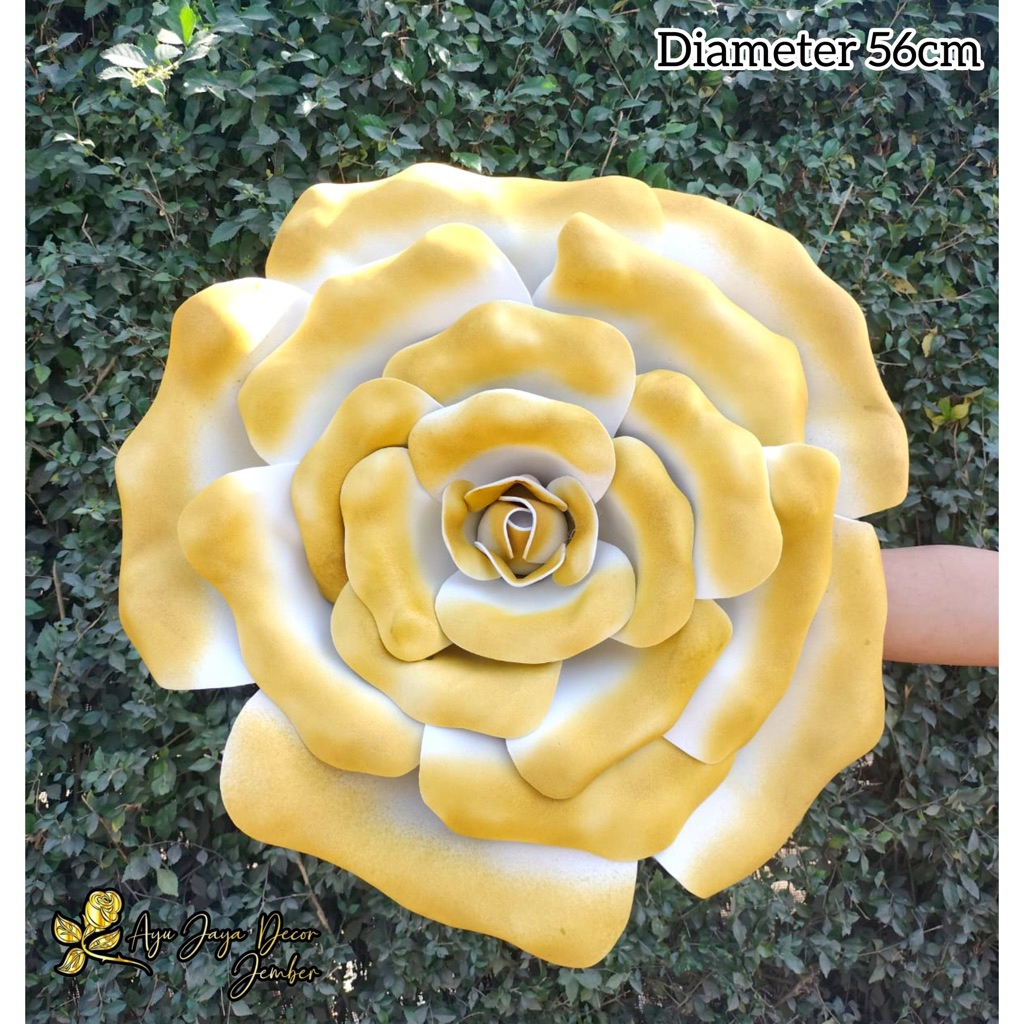 Bunga Mawar Giant Flower Bunga Hiasan Spon Eva Model Bunga Mawar Gradasi 2 Warna Dekorasi Pelaminan 