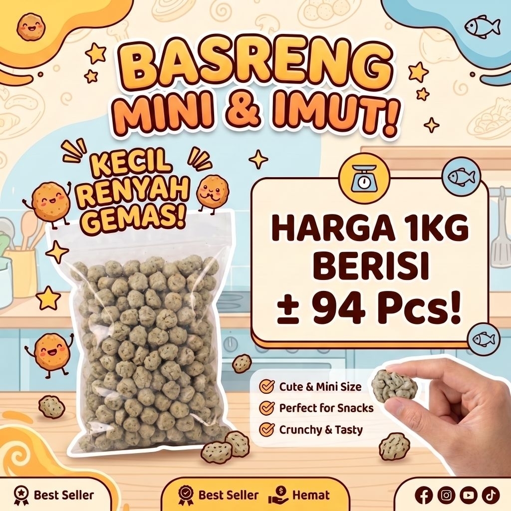 Basreng imut mentah 1kg Basreng mini mentah 1kg Basreng mentah 1kg