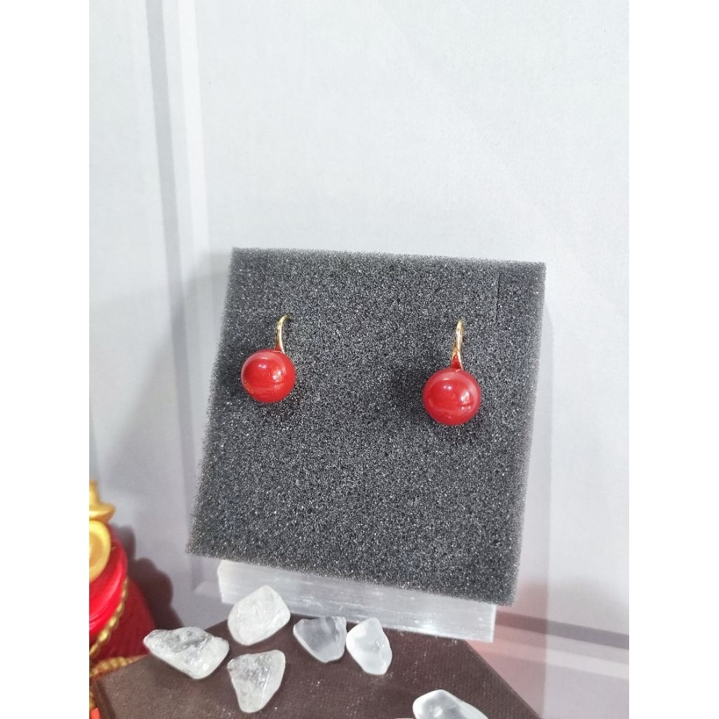 Anting giok batu alam manau
