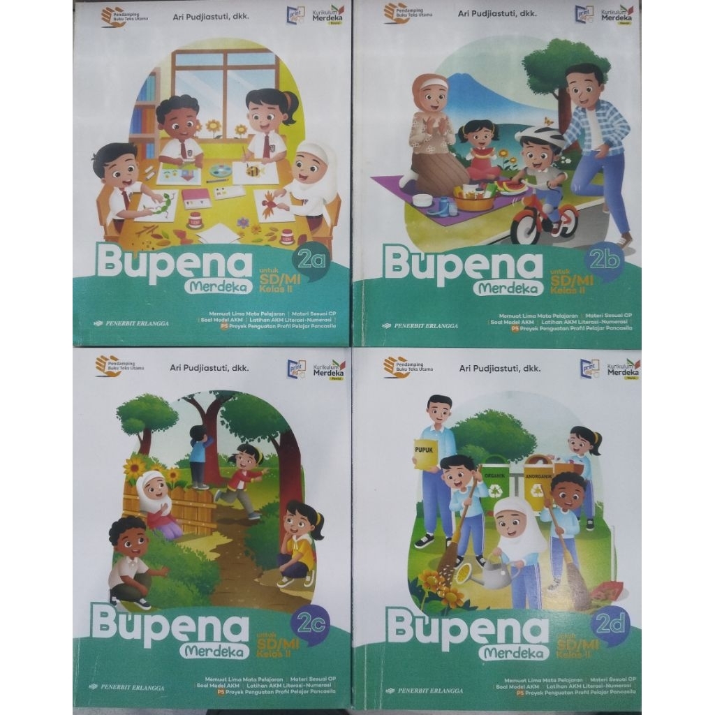 Bupena Revisi kls 2. A, B, C, D. SD. KUMER (BEKAS)