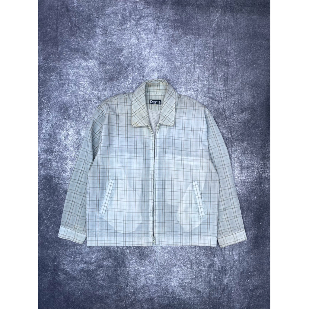 Work Jacket Tartan Harrington Tartan Vintage Casual