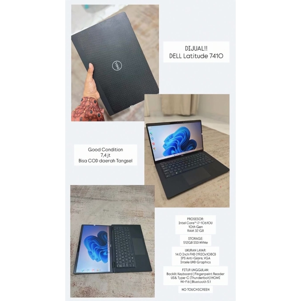 Laptop Dell Latitude 7410 second