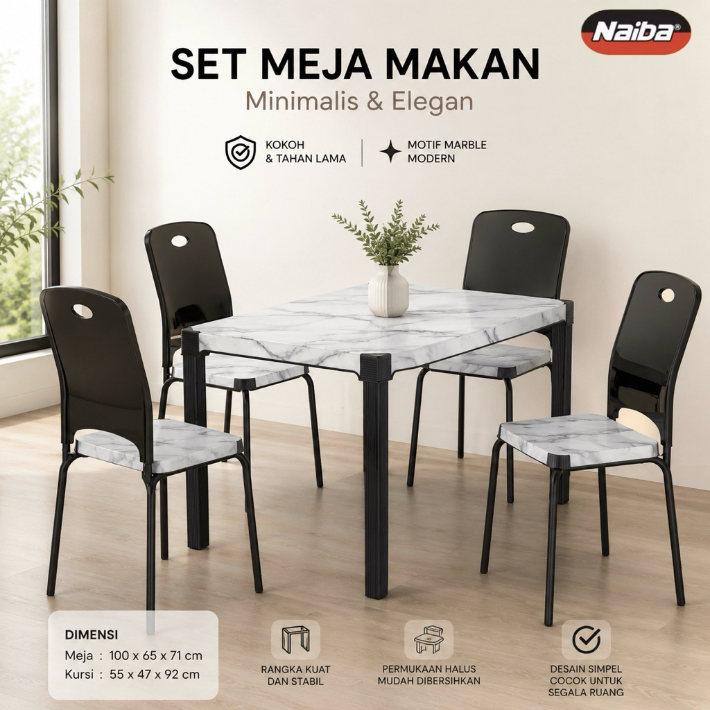 MEJA DAN KURSI MAKAN NAIBA
