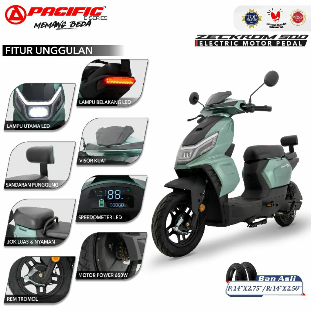 SEPEDA LISTRIK PACIFIC ZECKROM 500