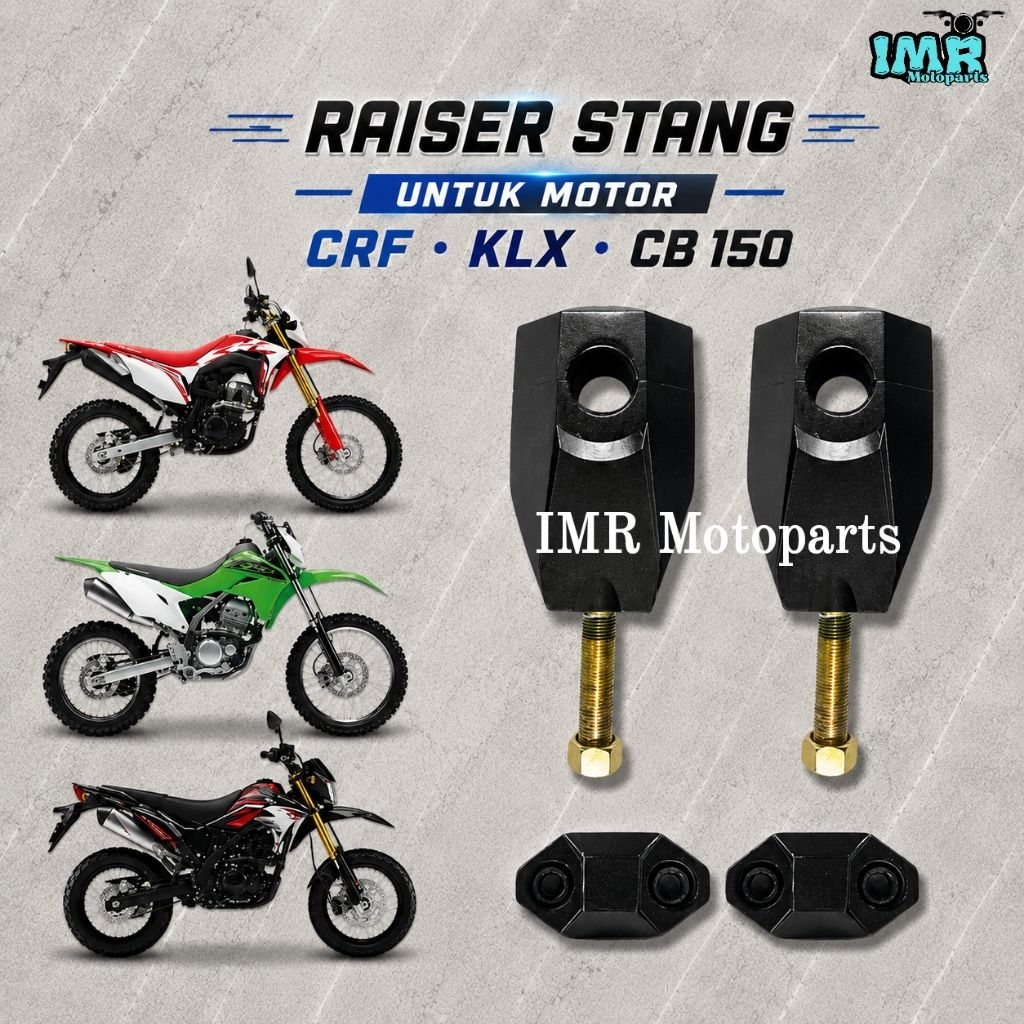 Raiser Stang  warna Hitam KLX BF, Dtracker New, CRF 150 L dan CB150R.