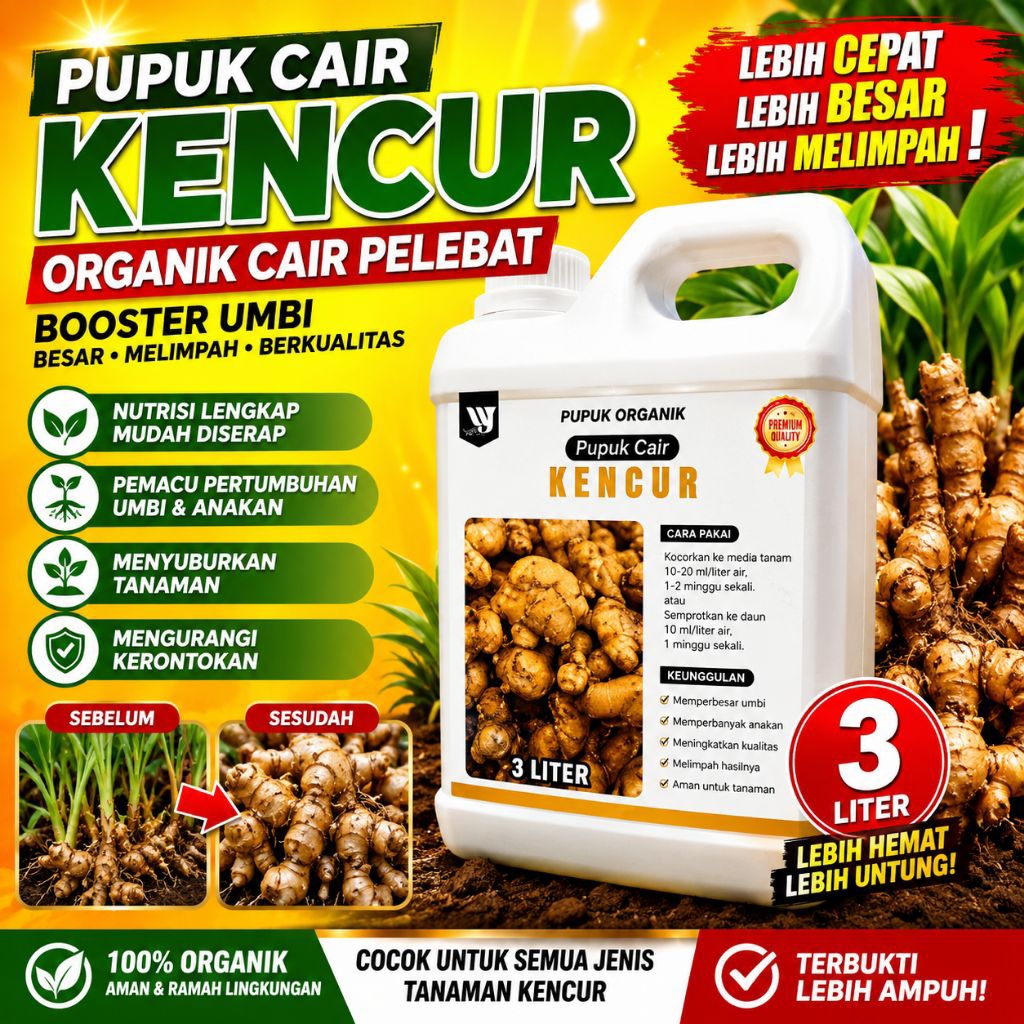 Pupuk Kencur Penyubur Rimpang Booster Kencur Tumbuh Besar Cepat dan Subur