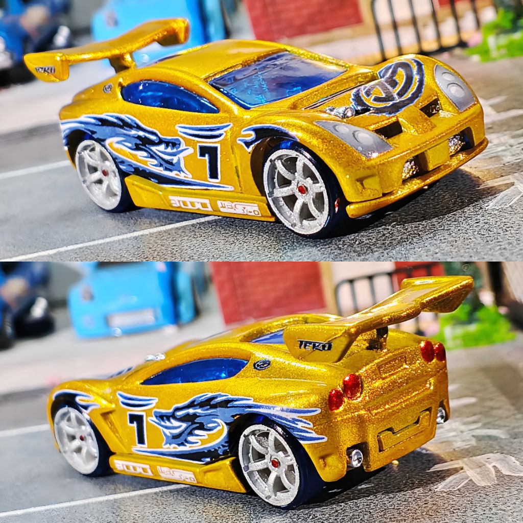 Diecast Hot Wheels Acceleracers SYNKRO CUSTOM teku - fantasy car - Scale 64 - pajangan display