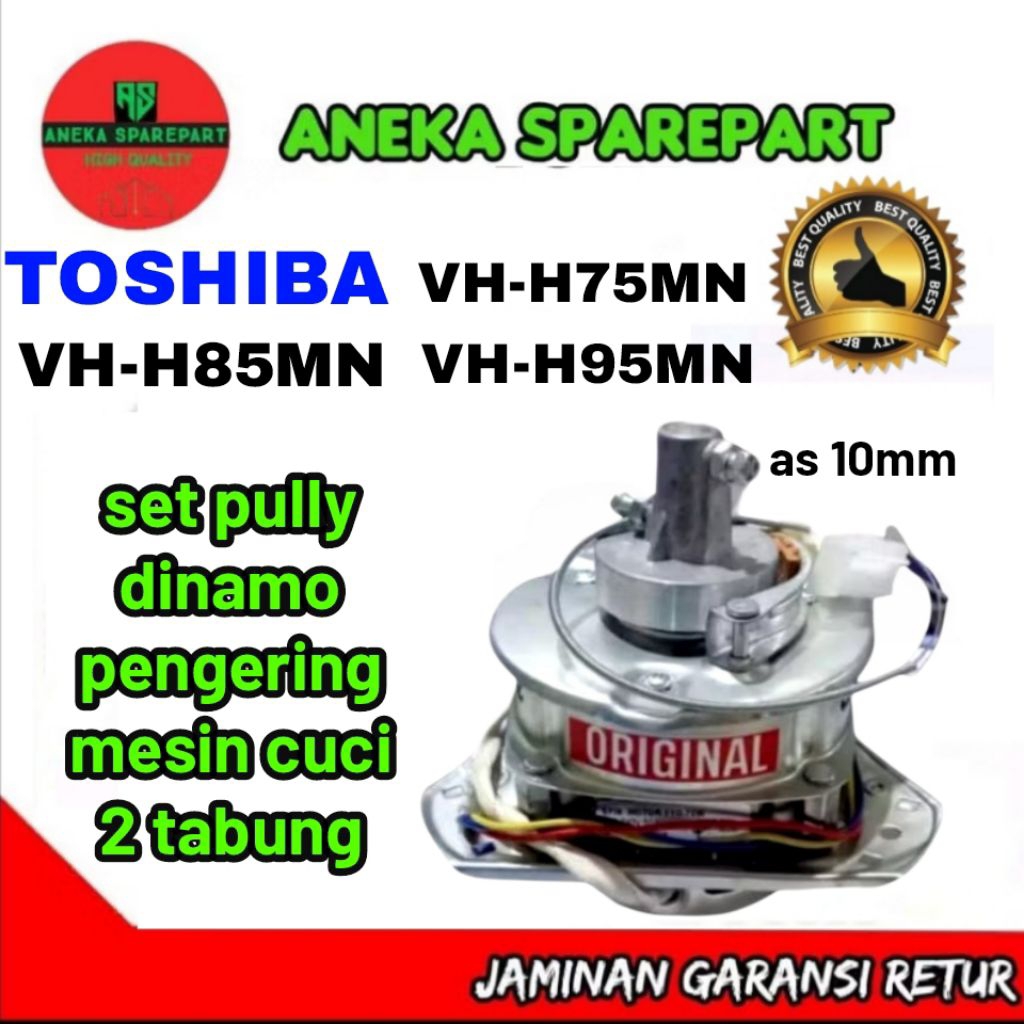 set pully dinamo spin/pengering mesin cuci TOSHIBA VH-H75MN VH-H85MN VH-H95MN