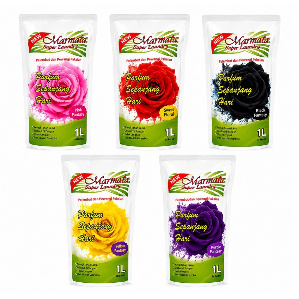 MARWAH Pelicin & Pewangi Pakaian Laundry 1 Liter POUCH