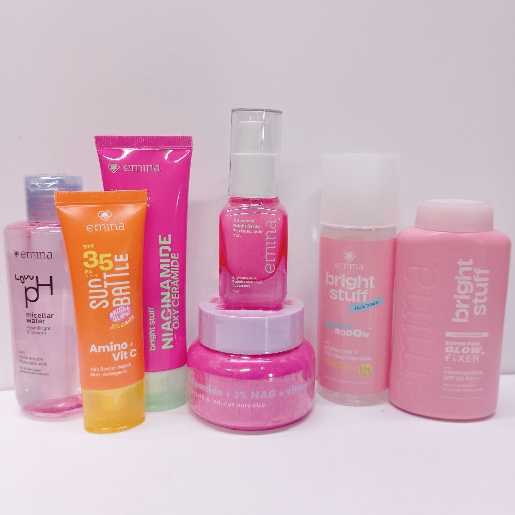 EMINA Bright Stuff Series 1 Paket Lengkap Mencerahkan Skincare Remaja Anti Kusam