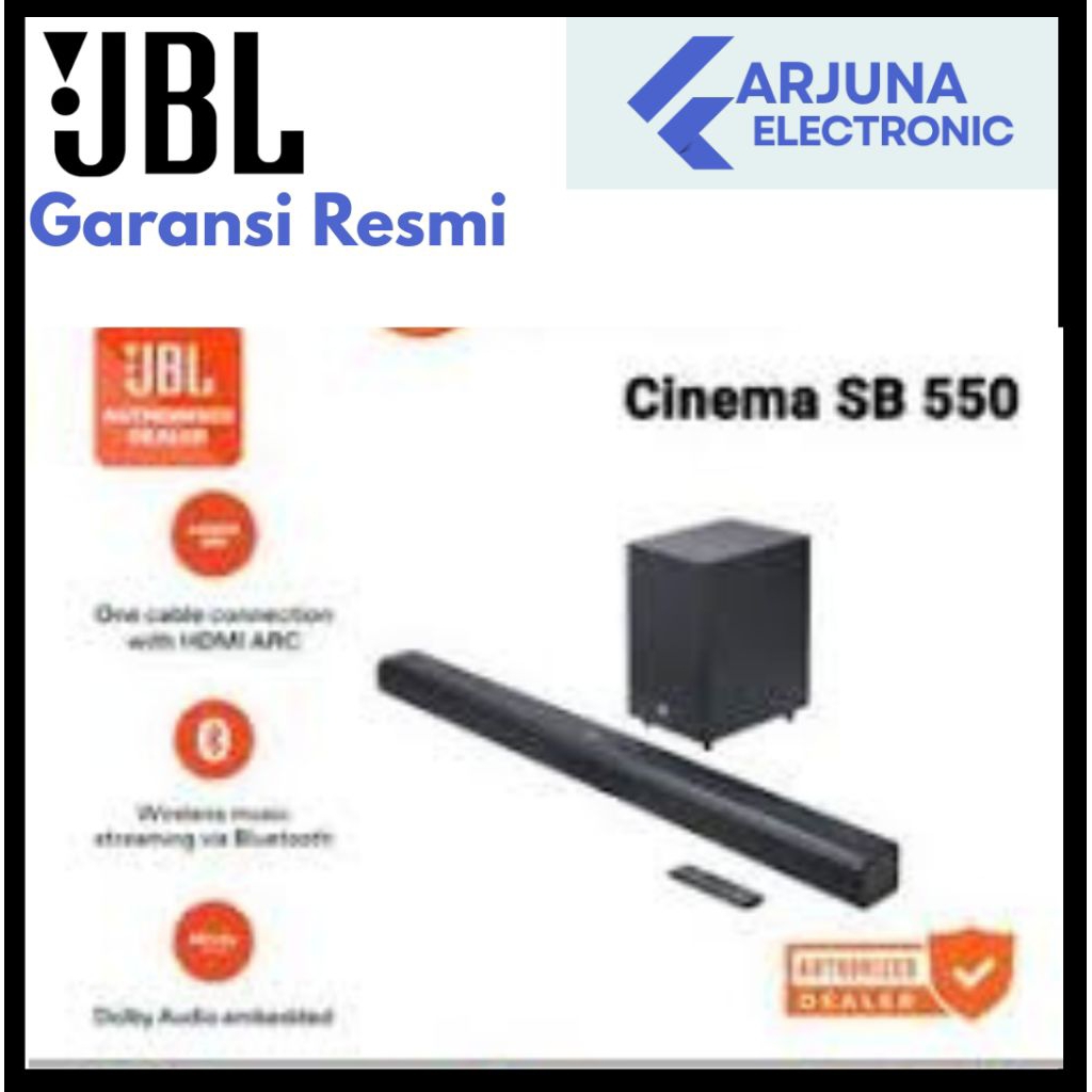 JBL Cinema Soundbar SB 550
JBL-SB550-BLKAS1