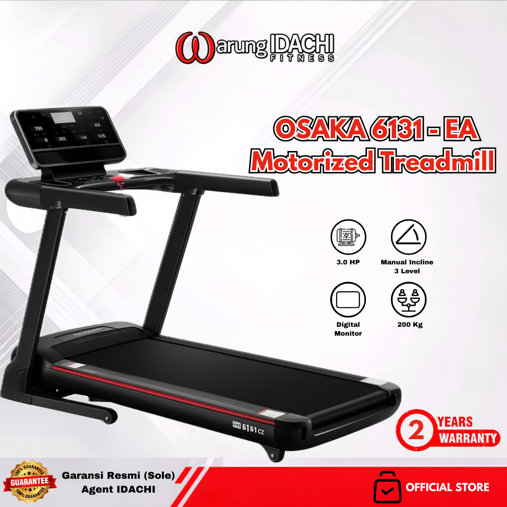Treadmill Elektrik Osaka 6131 - EA Alat Fitness Semi Komersil - IDACHI
