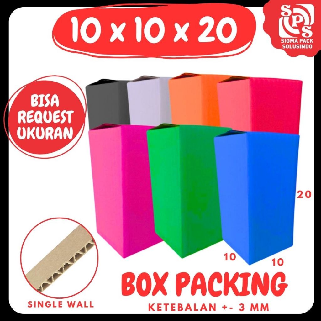 Box Packing 10x10x20 Kardus Botol Tumblr Kotak Kemasan Jamu Madu Obat Hampers Souvenir Zigma Shop