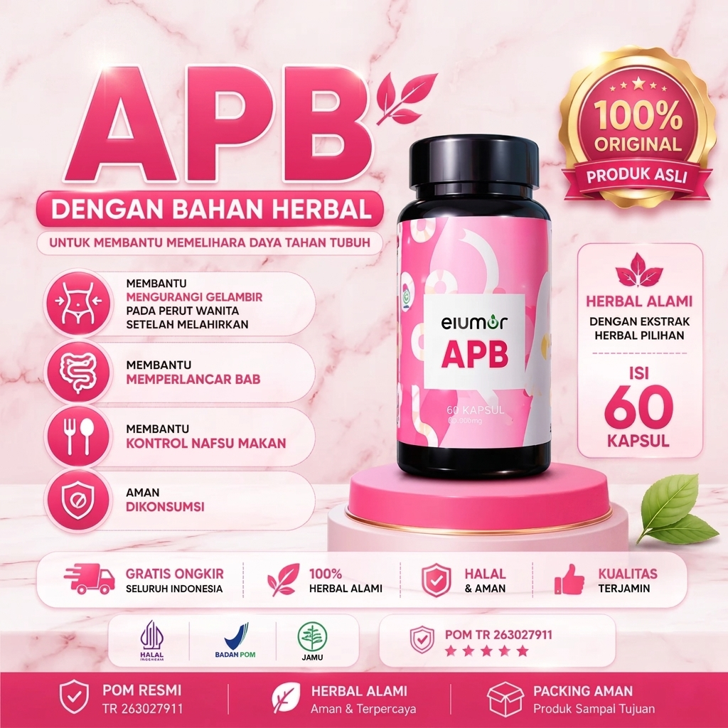 Elumor APB Original Isi 60 Kapsul | Suplemen Diet Herbal | 1 Botol | Produk Original