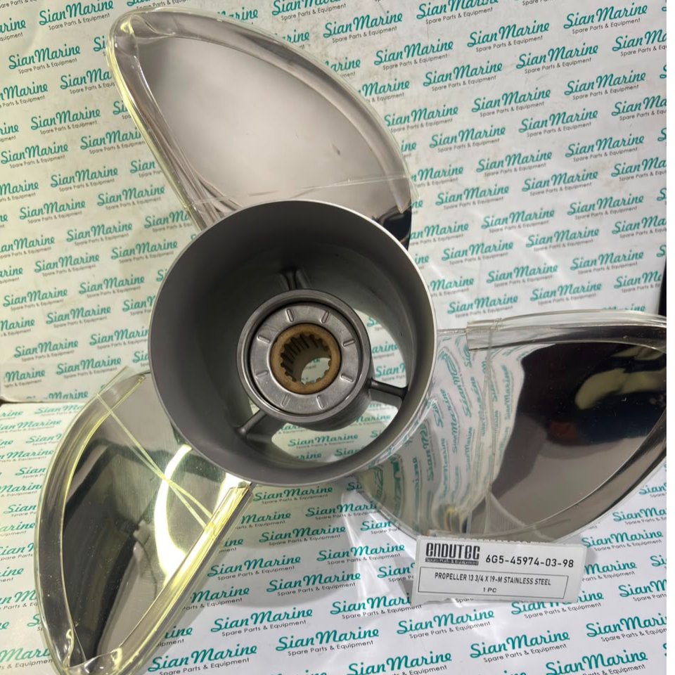 6G5-45974-03-98 PROPELLER (13 3/4X19-M) (SS) 150-300PK/SPAREPART OUTBOARD/SUKU CADANG MESIN TEMPEL