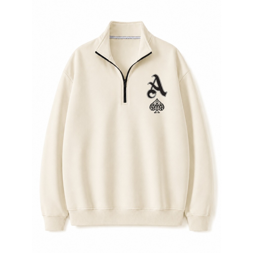 Sweater Half Zip Unisex Sweater Half Zip Fleece Premium