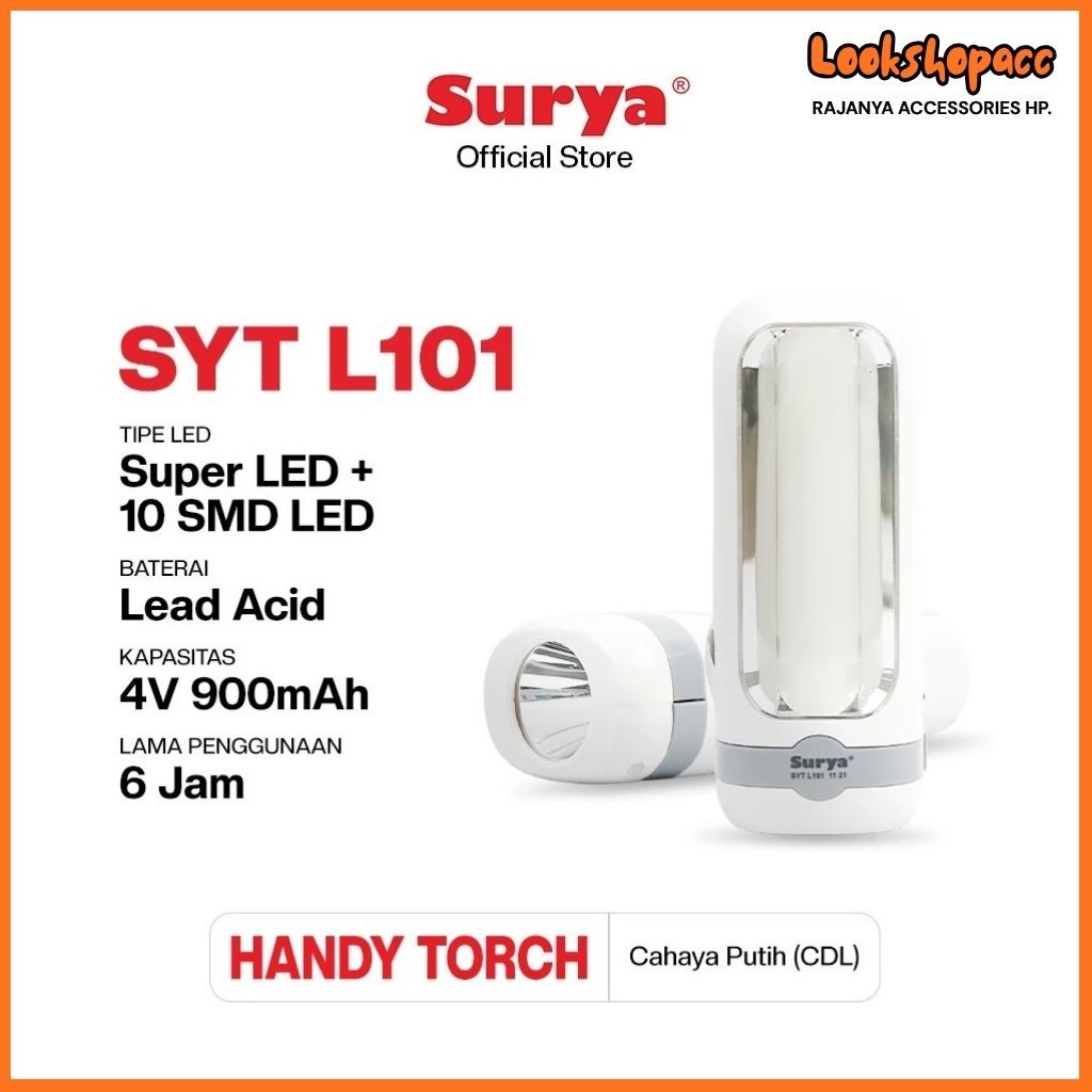 SURYA SYT L101 / SYT L318 Lampu Emergency + Senter