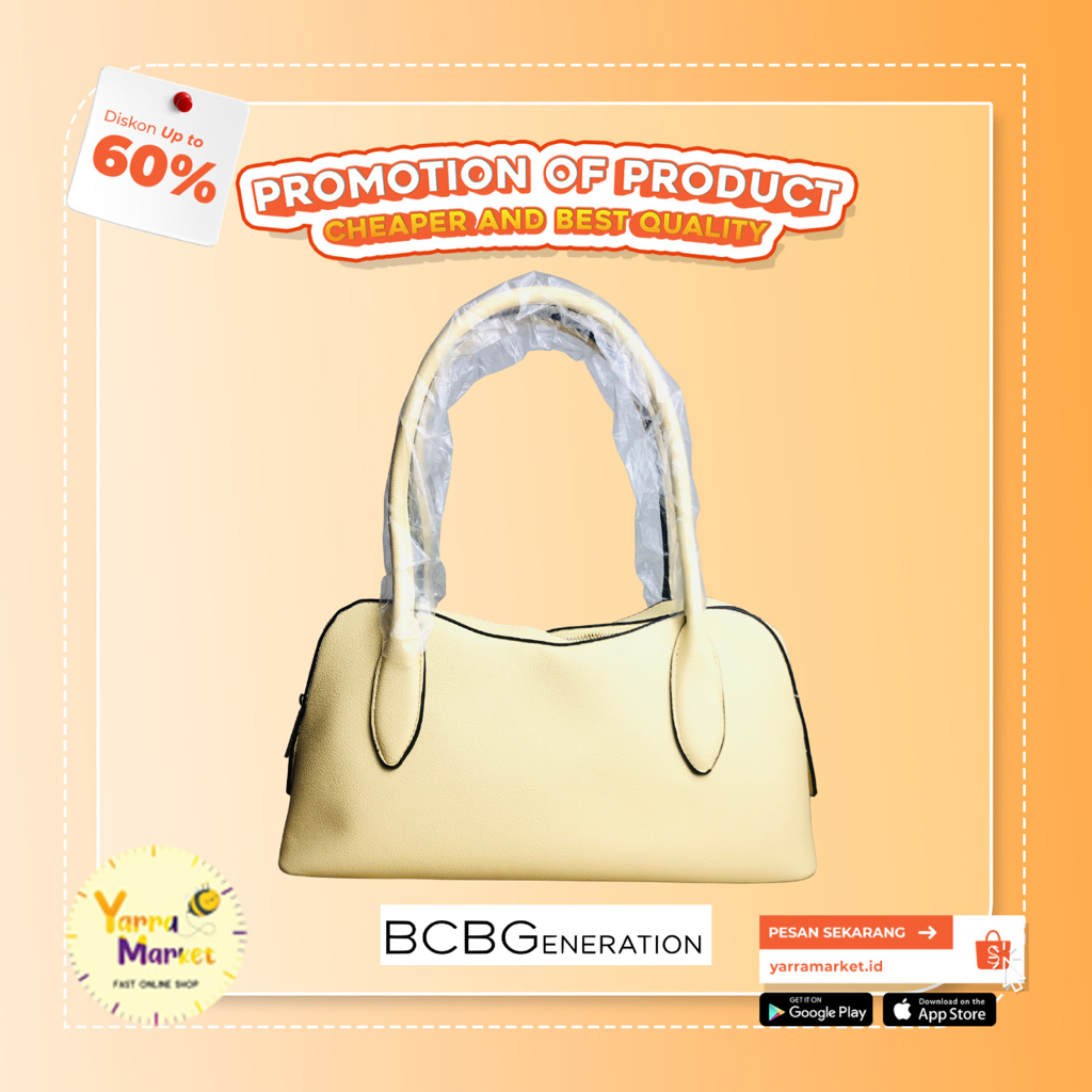 BCBG GENERATION MAX MARA BUTTER YELLOW SHOULDER BAG {TAS SELEMPANGAN WARNA YELLOW BUTTER}