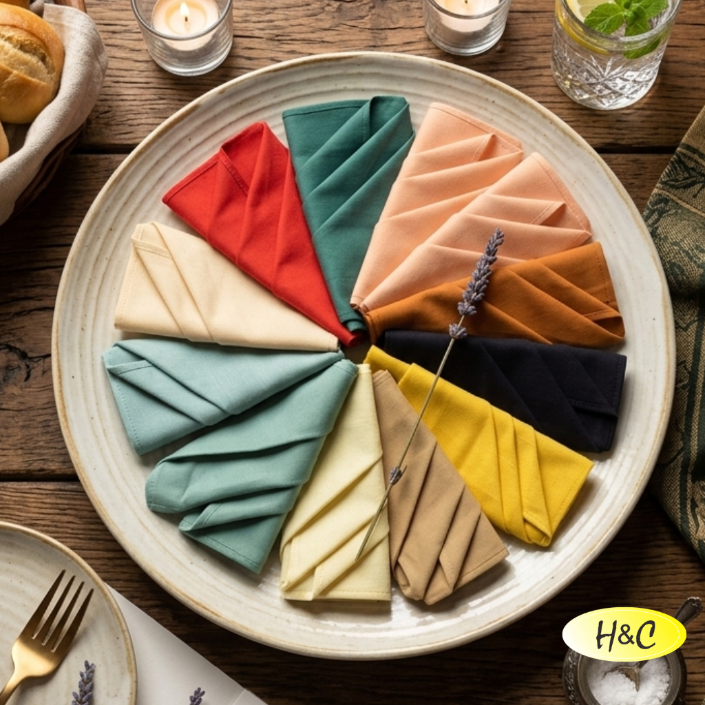Serbet Makan Napkin Damask Warna