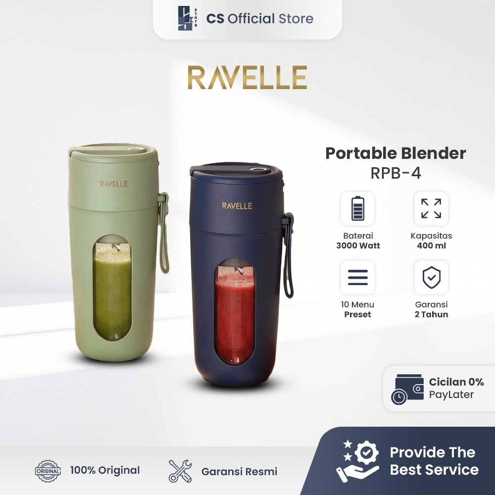 Ravelle - Vitae Blender Portable Ravelle 400ml USB Rechargeable - Blender Jus Buah Smoothie Milkshak