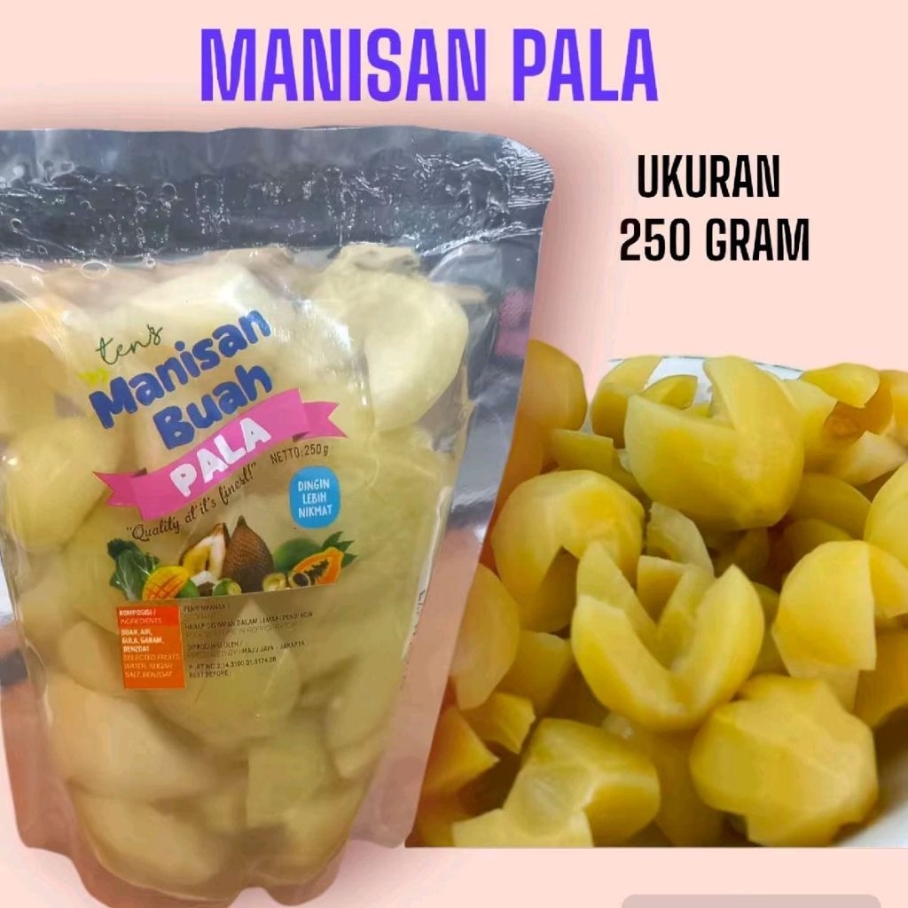 Manisan Pala Manis Basah 250 gram/ Manisan Pala Basah