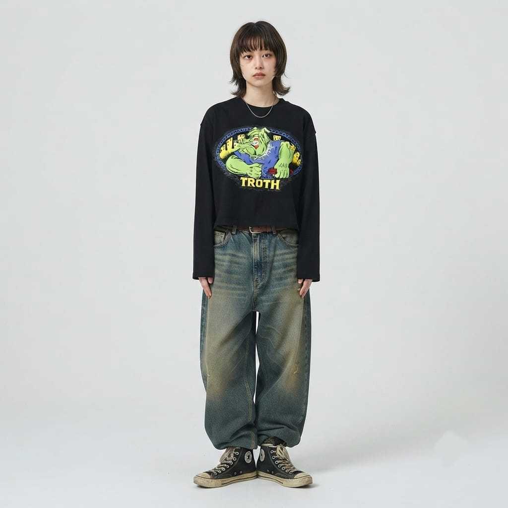 Troth Longsleeve Boxy Irate Black