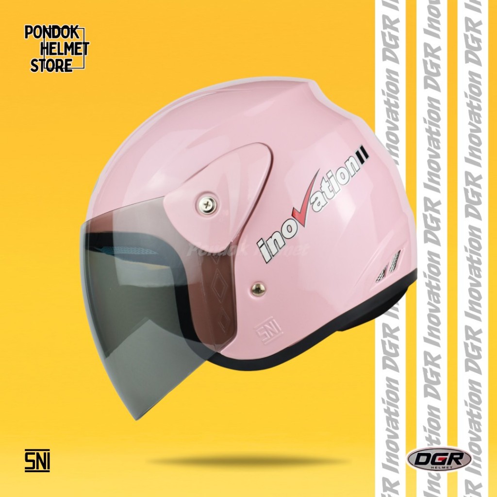 DGR Inovation Solid - Pink - Helm Half Face