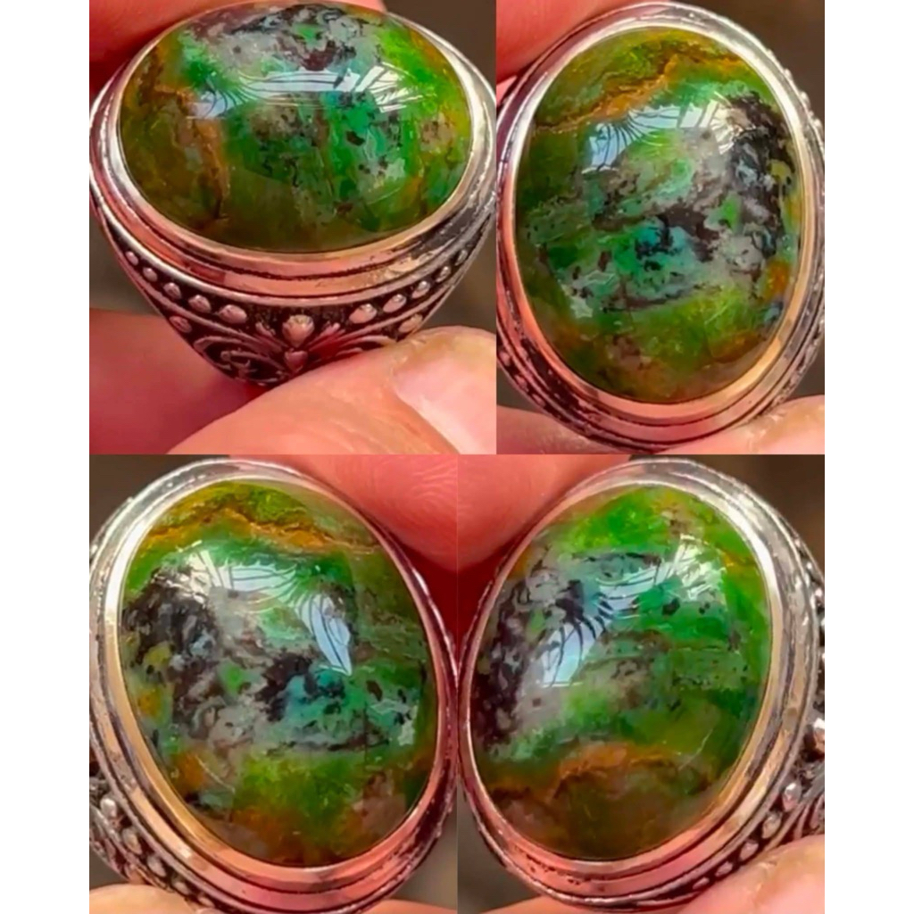NATURAL CINCIN BATU AKIK GARUT CIKOLAK IJO LAWASAN AJIB SUPER