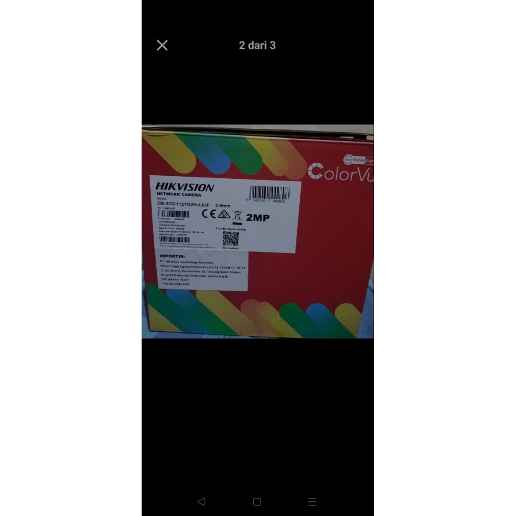 CCTV Hikvision 2MP Colorvu